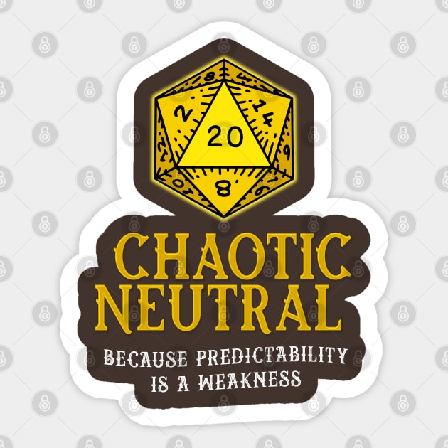 Chaotic Neutral Quote Sticker by DragonQuest